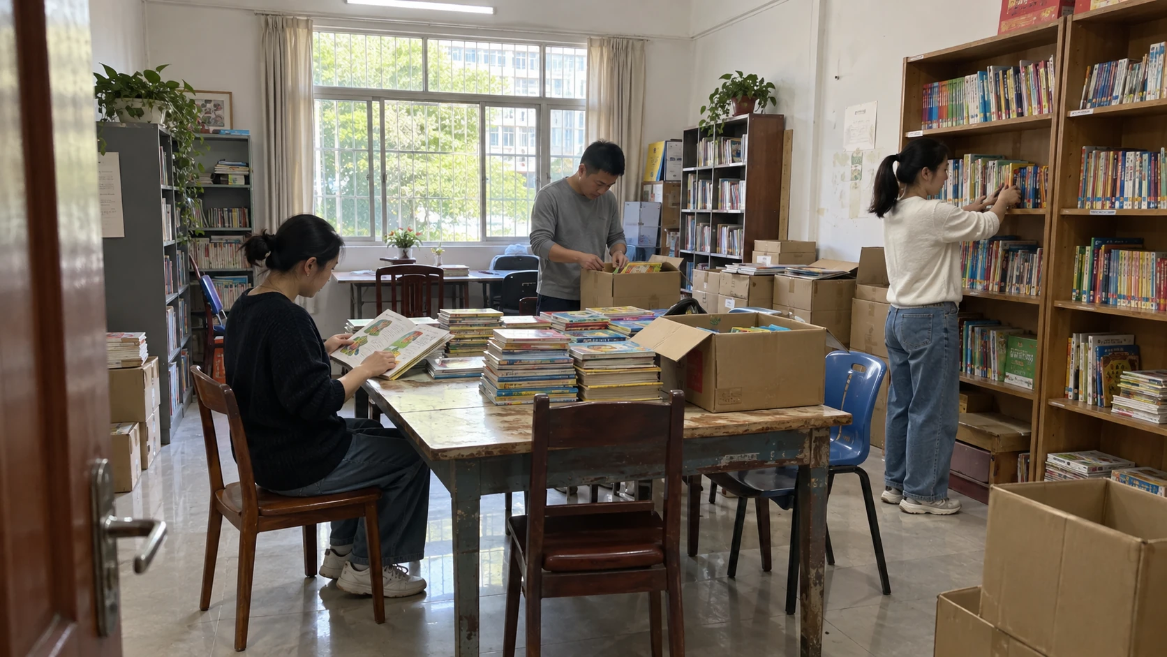 共同参与社区公益的场景